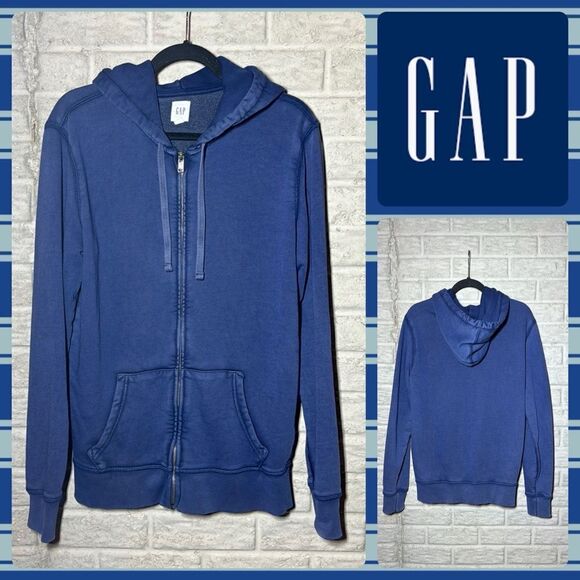 Gap Men’s Tall Faded Zip Up Hoodie - Picture 1 of 9